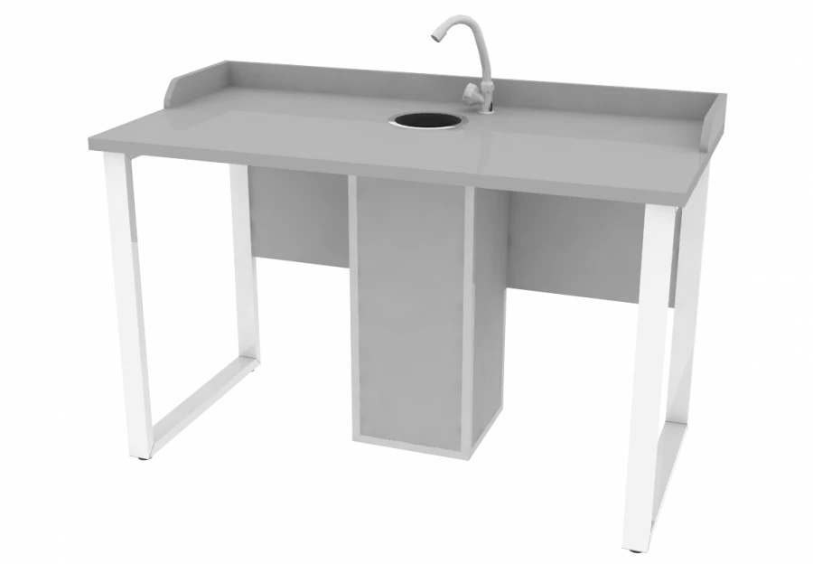 طاولة عمل كيميائية مع مجموعة، 1200x600x750 مم