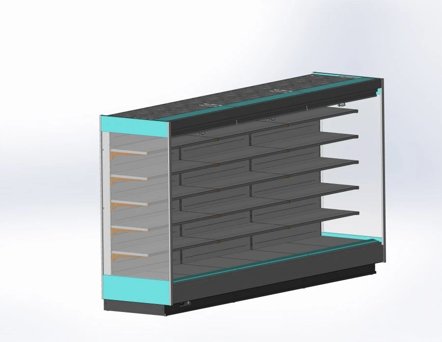 Universal Wall-Mounted Refrigerated Display Case Sofia 195/71 VXSnp-1.25