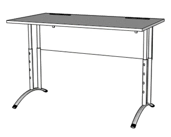 Adjustable Double Student Desk with Tilted Surface