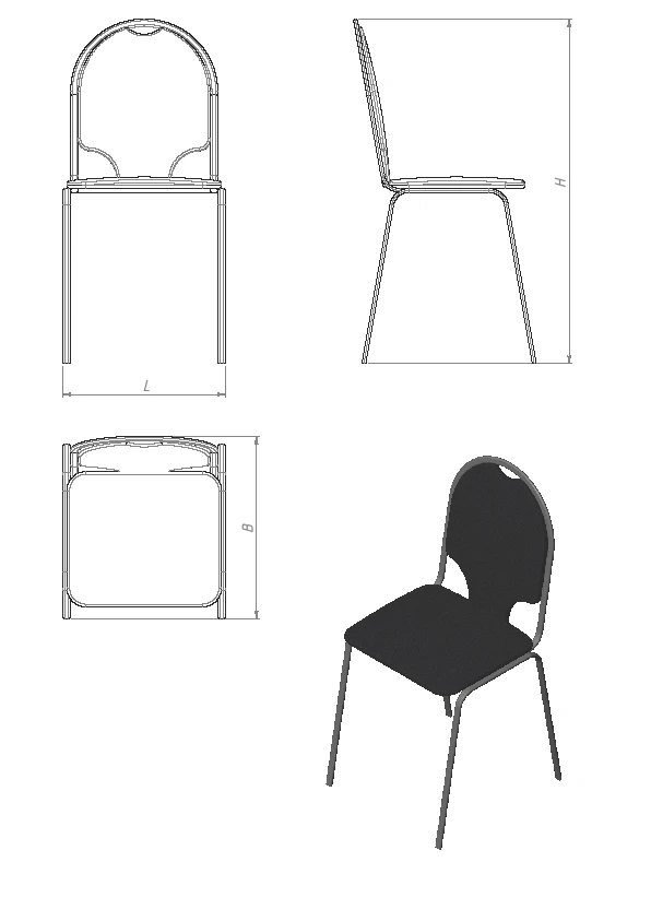 Kitchen Chair for Comfortable Seating - STU.K Series