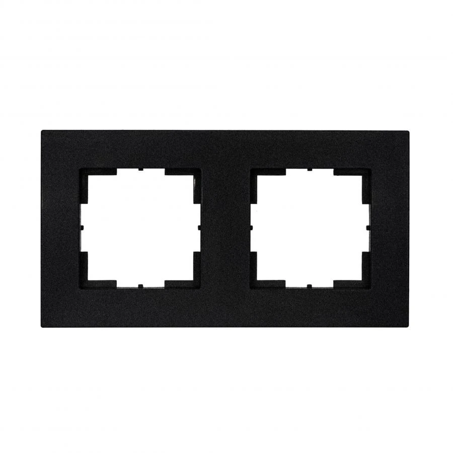 Anthracite Two-Gang Frame for Electrical Installations "Maria