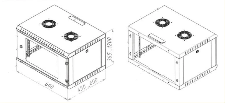 Wall-Mounted Telecommunication Cabinets DT Standart TLNRP 4-24U