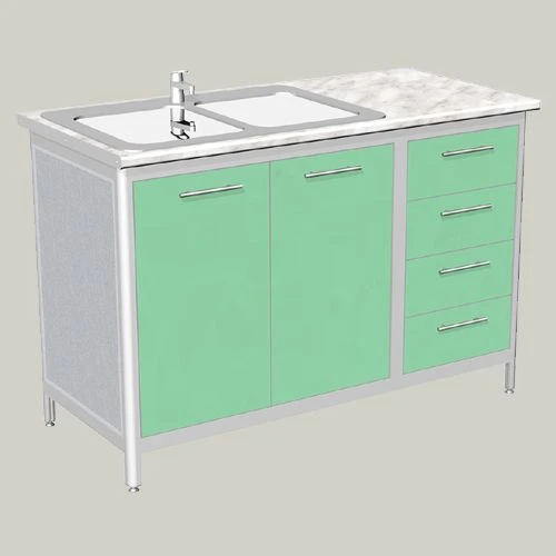 Two-Door Sink Cabinet with Four Drawers Model MA-13