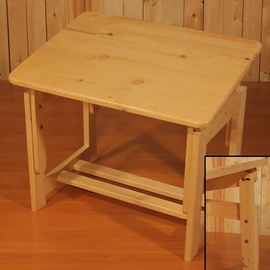 Adjustable Children's Desk (Table) 700x500x500MM Pine