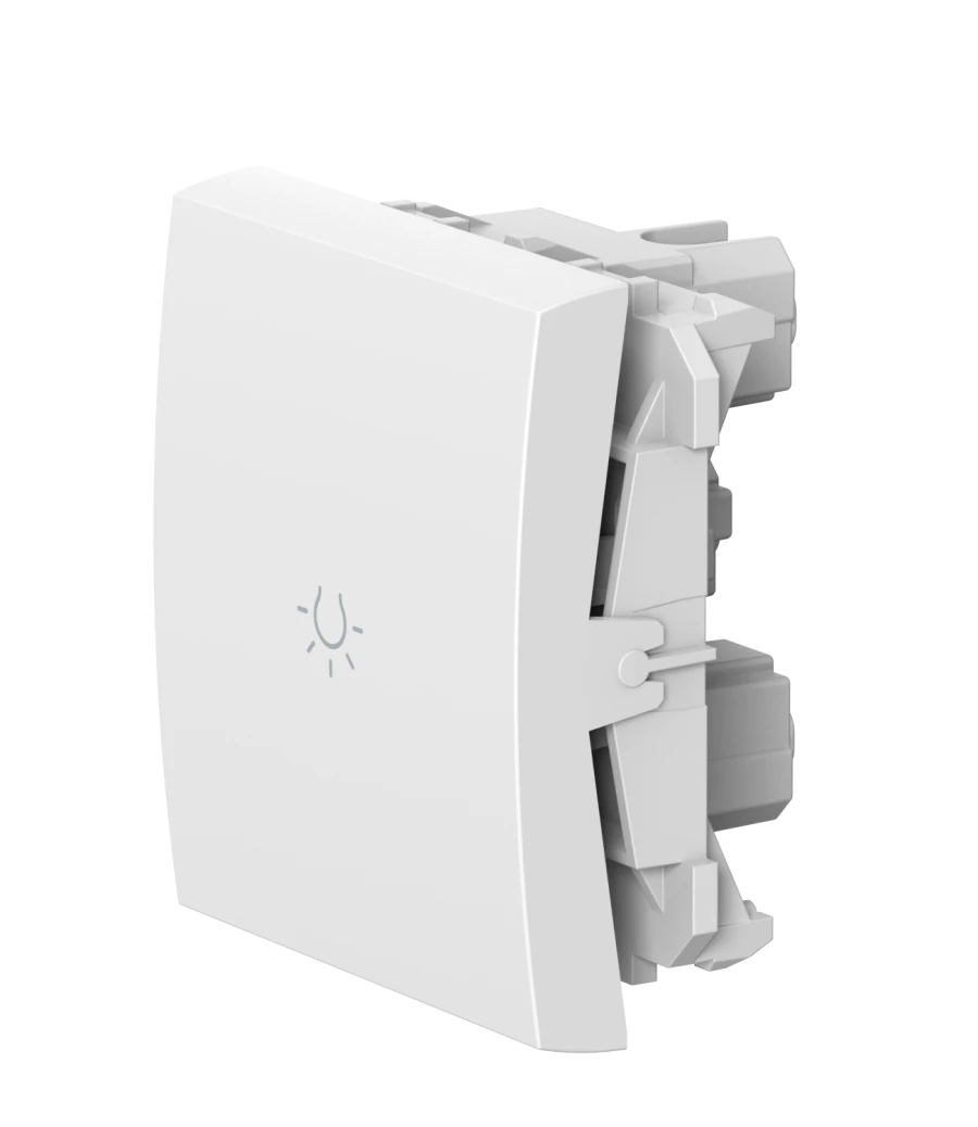 Caduceus Aling Mode Hidden Installation Light Switch 10AX 250V 2M White Art. 6590.0