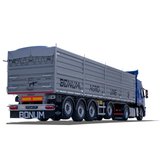 BONUM 928111 Semi-Trailer with Four Axles and Canopy