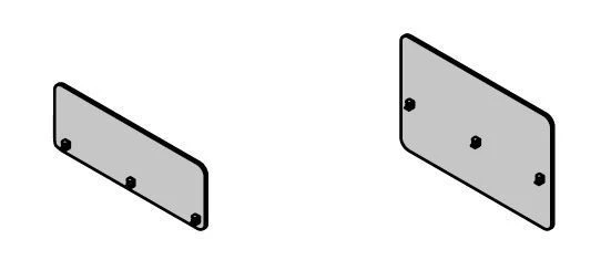 شاشة خشبية من MDF لأثاث المكاتب - مجموعة "Rio Base