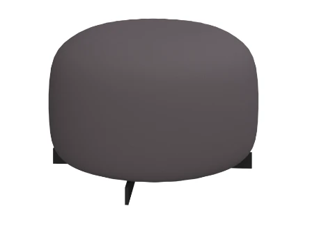 Customizable Pouf on Metal Frame - Alpha Model