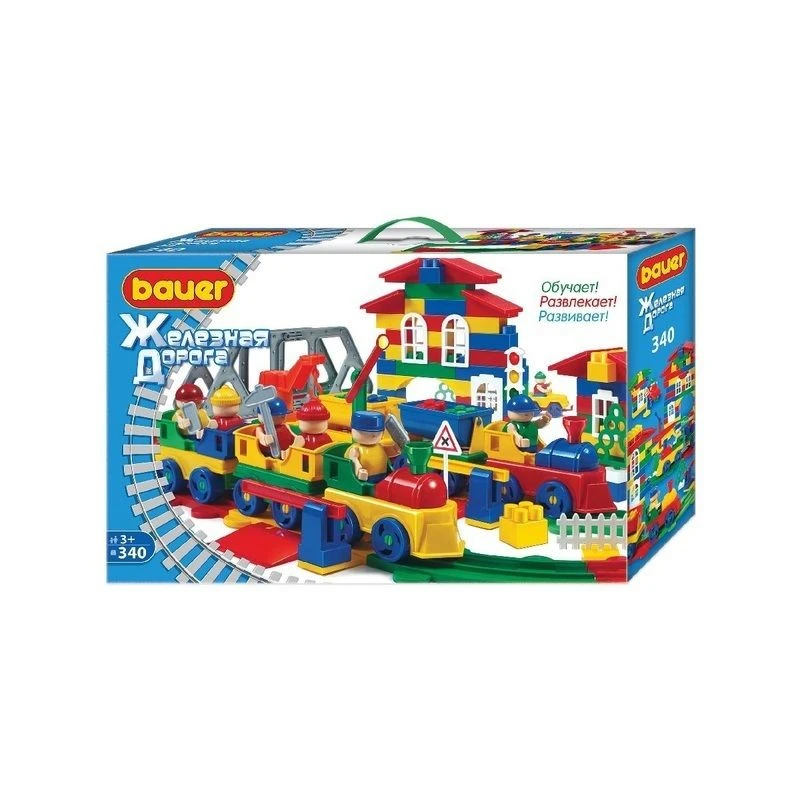 Children's Developmental Toy Construction Set "Train" 340 Pieces Model 257
