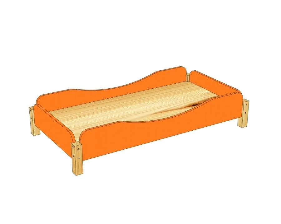 سرير أطفال "هرم" قابل للتكديس 1456*656*320 مم КП-2