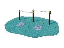 Adjustable Horizontal Bars for Pull-Up Testing ATM-010