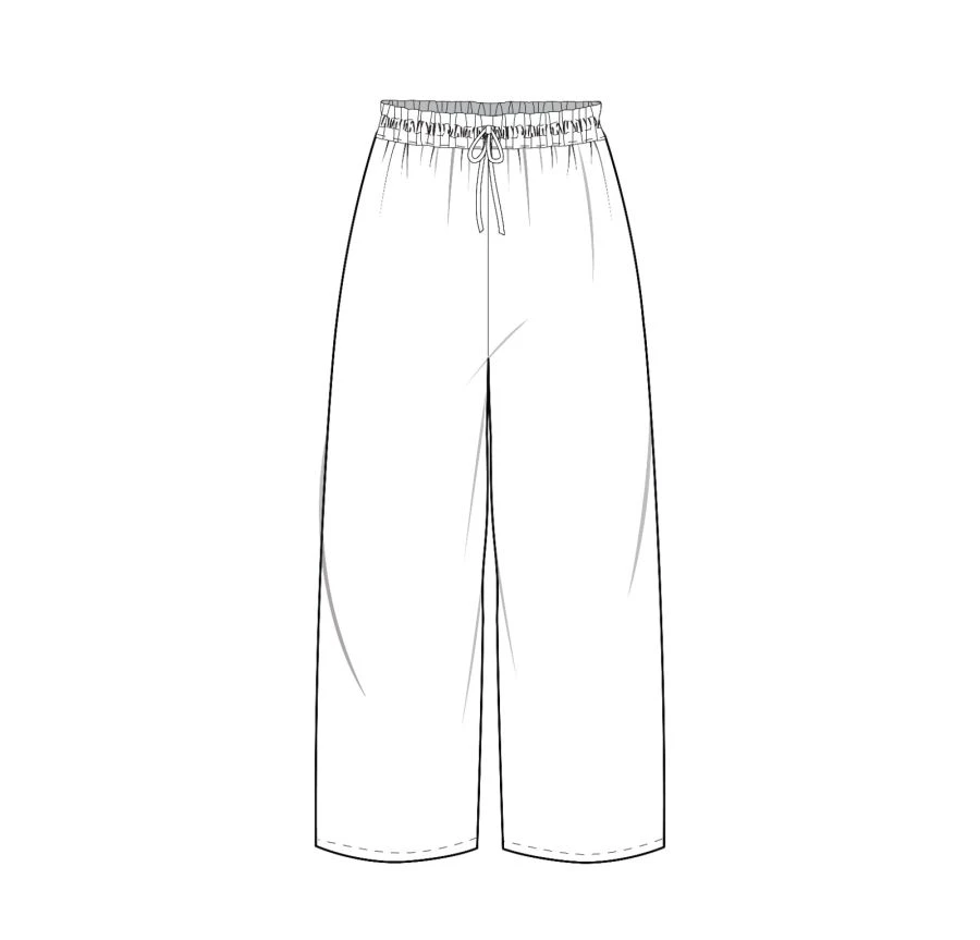 Summer Ribbed Lounge Pants with High Waist Design 206897441