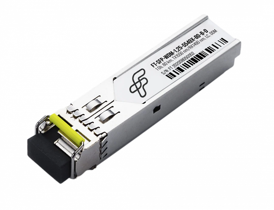 وحدة الاستقبال والإرسال الضوئية SFP FT-SFP-WDM-1.25-5549X-160-B-D