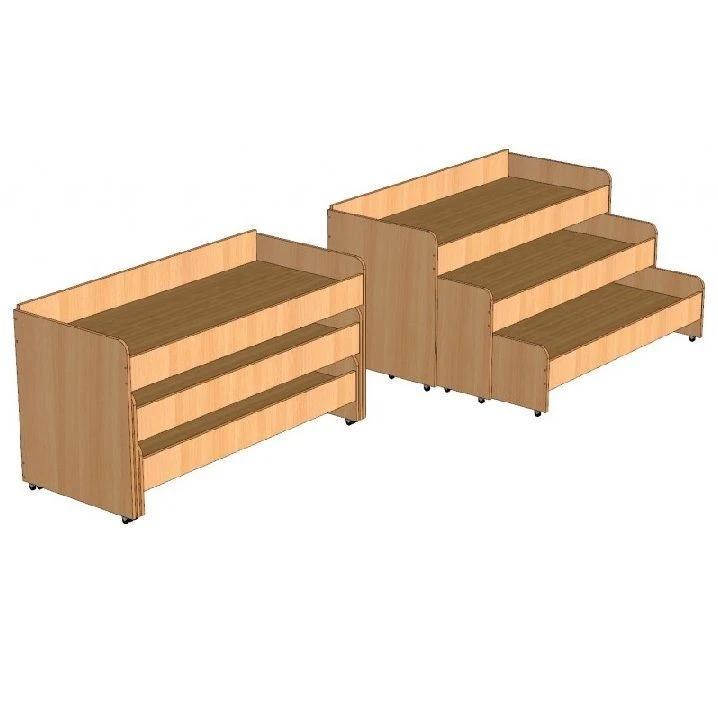 Tri-Level Children's Bed with Pull-Out Feature