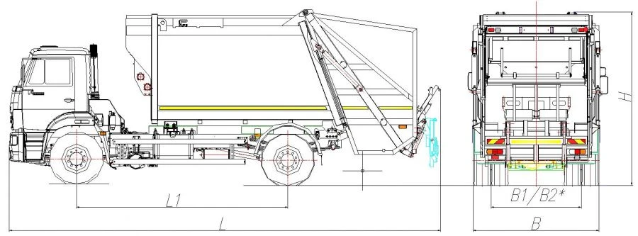 Rear Loading Garbage Truck Model MK-4543-05