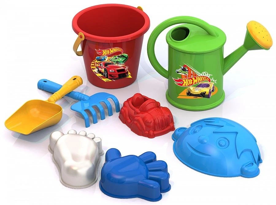 Hot Wheels Sand Set #5 with Bucket, Shovel, Rake, and Molds