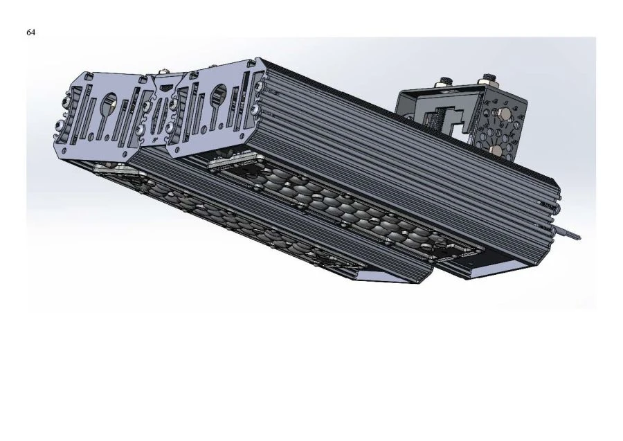 Industrial Design LED Light "MTM IoT" Series CUBE 100 Dual Modules Side Connection 10° Narrow Mount 42m