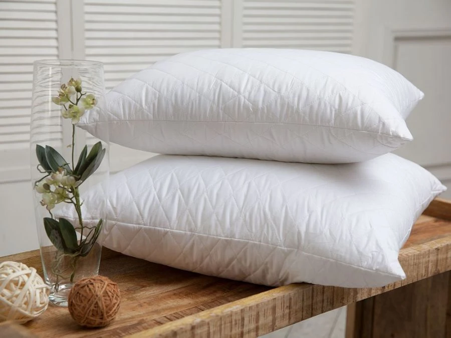 Cotton Fabric Pillows with Synthetic and Blended Fiber Filling