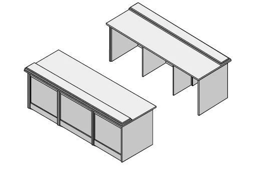 Community Assembly Table with Wooden Frame - Series "Court