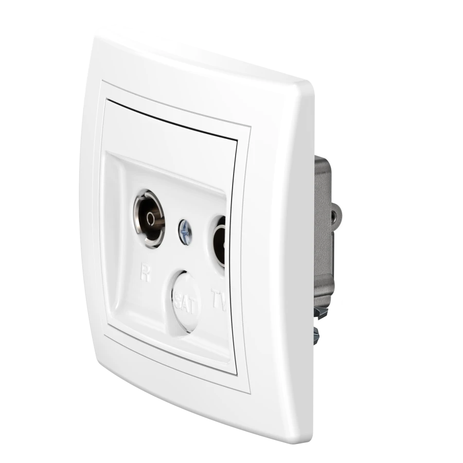 مقبس هوائي مخفي للتثبيت، أبيض، رقم الفن. 612P.000