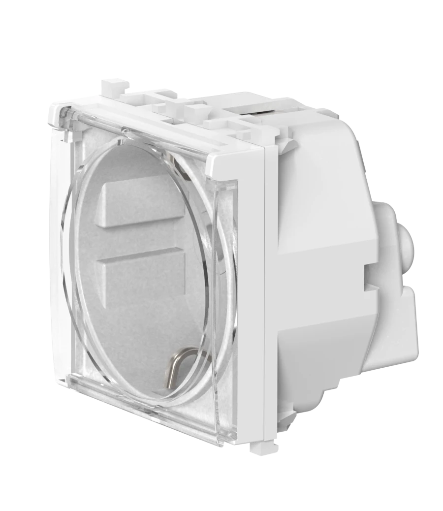 CADUCEUS ALING Experience Hidden Socket with Grounding, 16A, 250V, White, Art. 74104.0