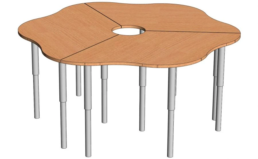 Children's Table with Adjustable Height, Model SR-5