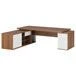 Left Configuration Work Desk with Credenza and Cabinet - Zion