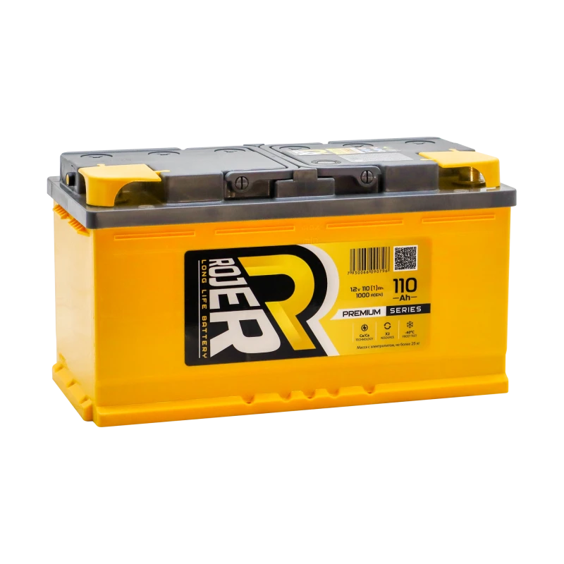 Lead-Acid Starter Battery for Internal Combustion Engines 12V ROJER Premium Series