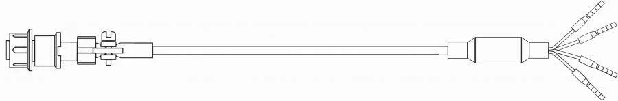 Anti-Vibration Cable with 2PM14KPN4G Connector, Model 41P1A4