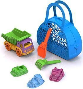 Sand Play Set with Colorful Molds and Truck - No. 114