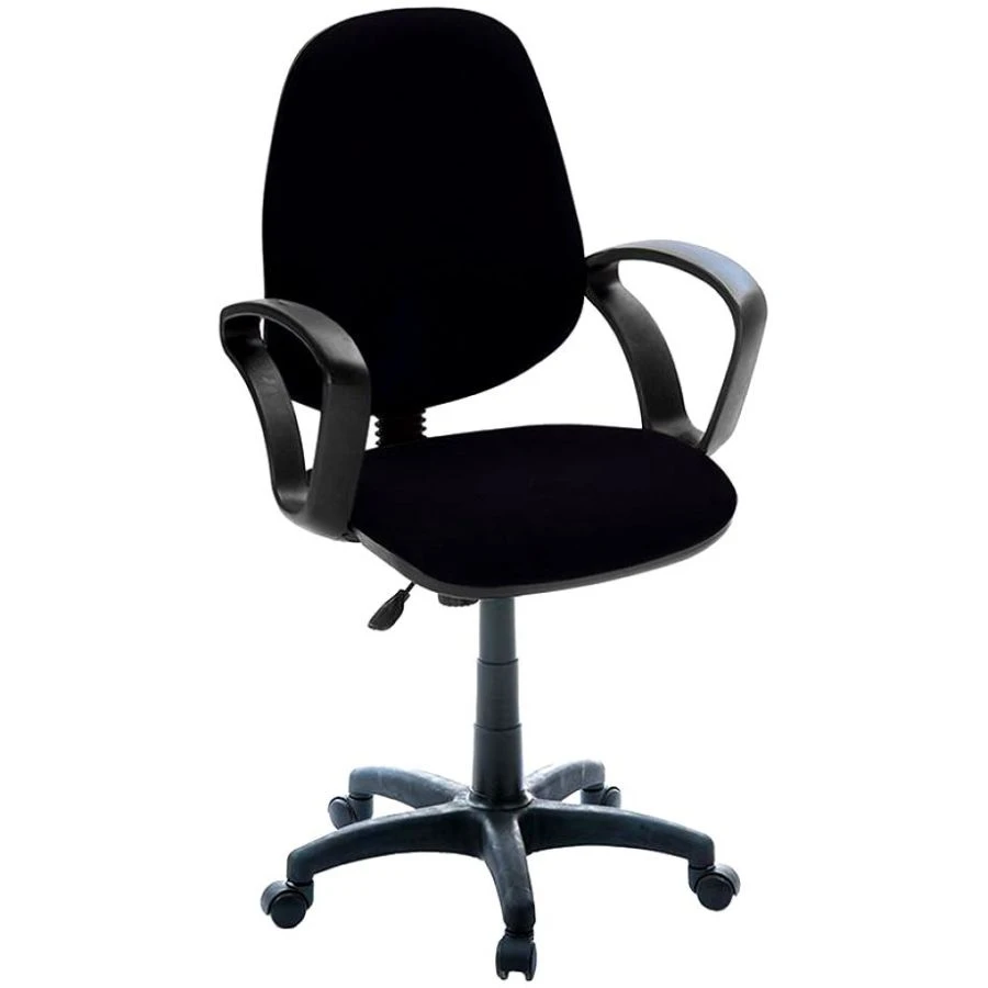 كرسي مع إطار معدني كوميور للجلوس مع تنجيد من القماش