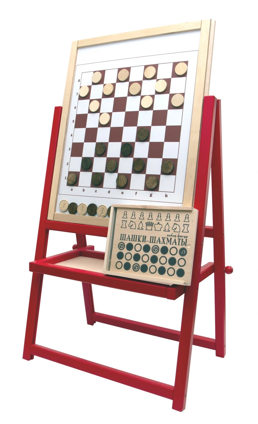 Magnetic Checkers and Chess Game Panel