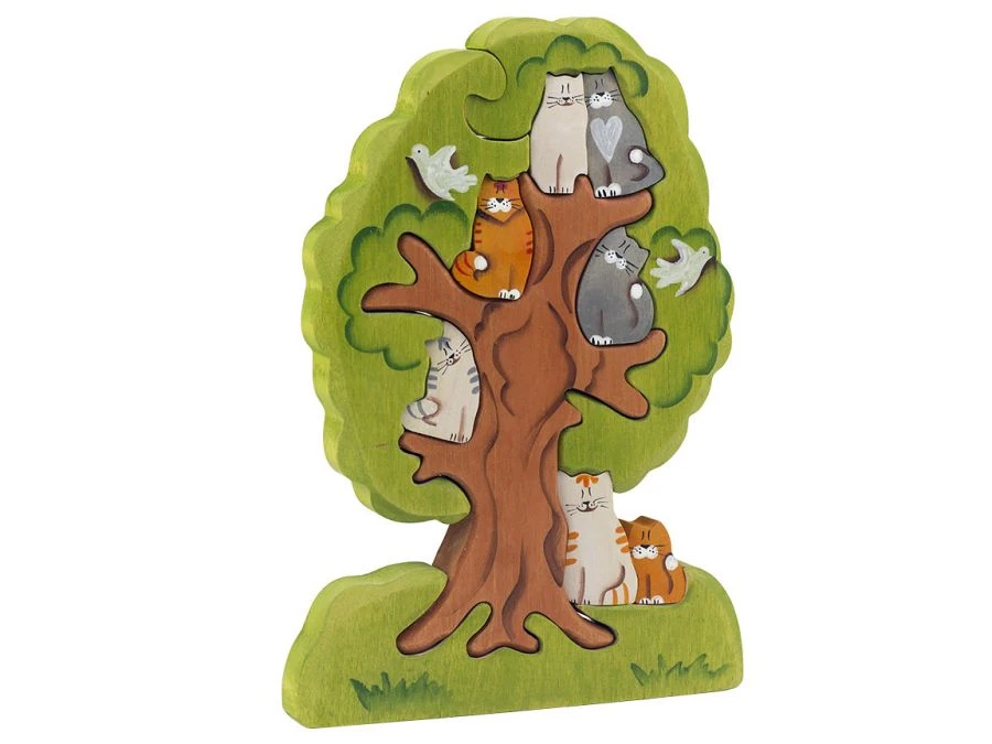 Wooden Puzzle "Cats in the Tree" 08019
