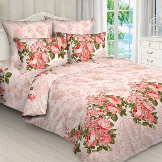 Bleached Cotton Bedding Fabric, Printed, Smooth Dyed Art. 120/220 Milady