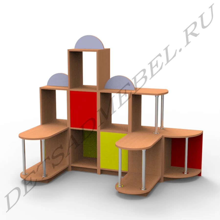 Modular Zoning Shelving Set "Ladushki" - 7 Configurations