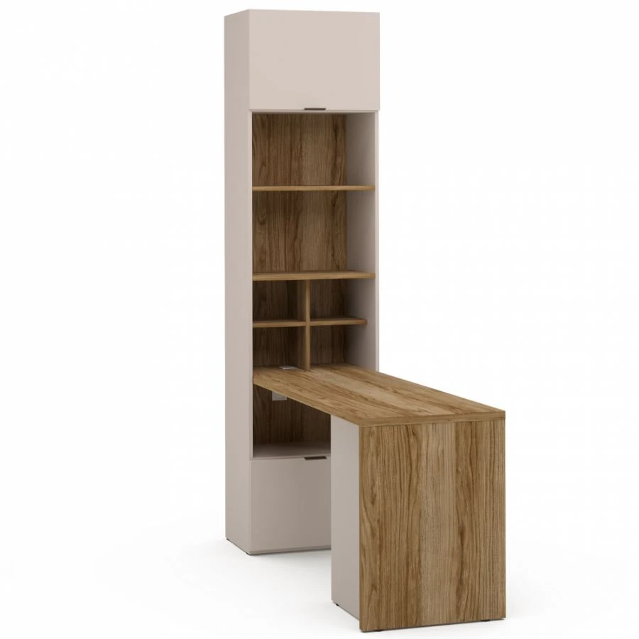 Left Writing Desk "SOHO" EED-02.DS with G7E Shelf