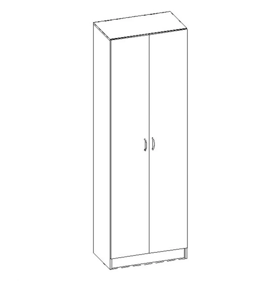 خزانة ملابس خشبية مع قاعدة MDF