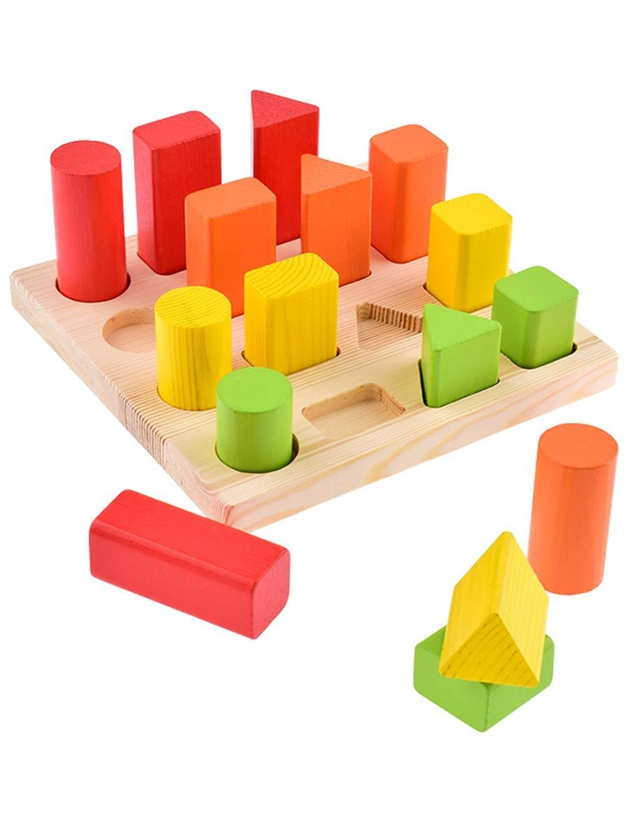 Geometry Shape Sorting Game Set "Sorter-Inserter" 17 Pieces