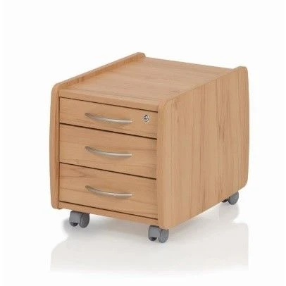 طاولة خشبية لحامل الطابعة مع أدراج على عجلات