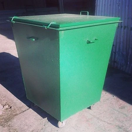 Solid Waste Collection Container with Wheels