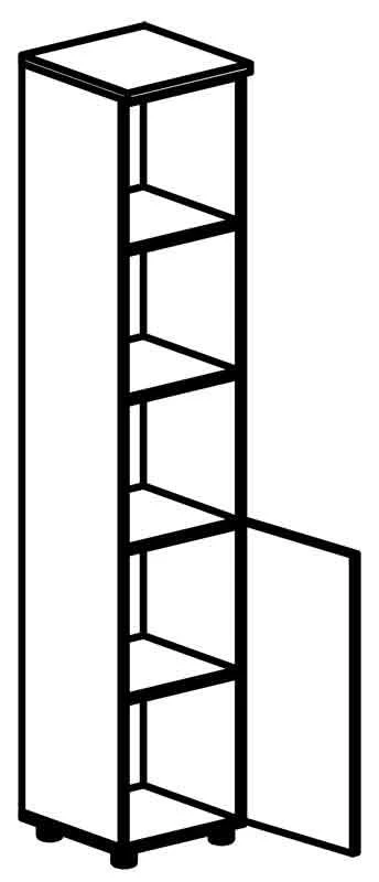 Narrow Document Cabinet 4112 Rhythm Series