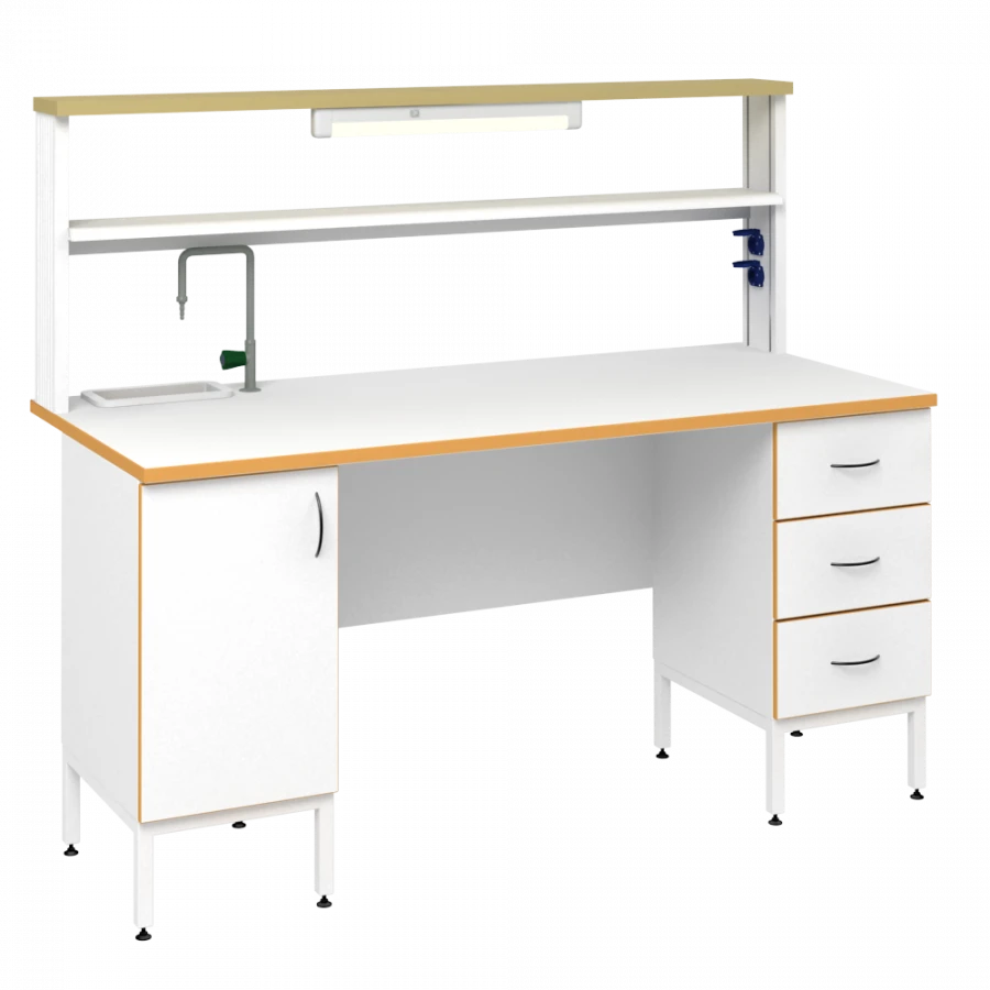 طاولة كيميائية حائطية مع حوض 1800 PHL