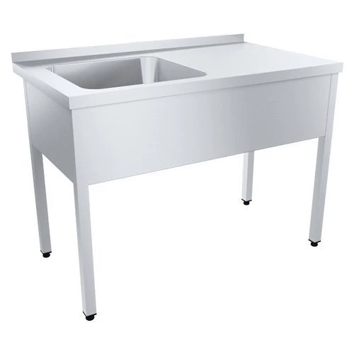 Professional Washing Sink with Work Surface PROFI SRO15/7PNT+VMOЦ1-500L (Left Configuration)