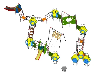 Children's Play Complex for Thematic Games and Physical Development 115.99.00