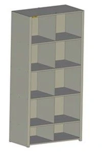 Steel Shelf Unit with 4 Shelves - Model 32-2604.00.00-01