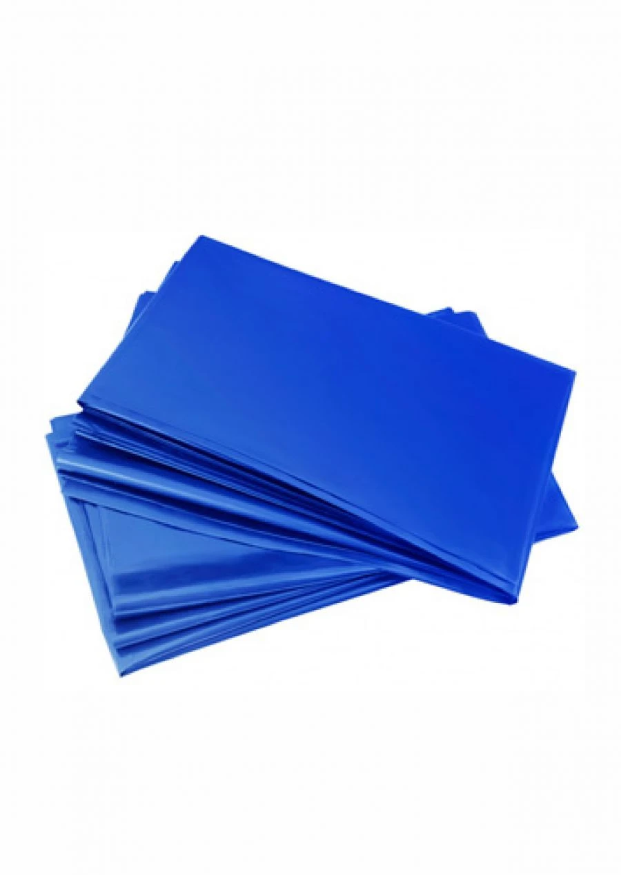 Colored Blue Polyethylene Bag without Logo 50 (+22)*100/25 microns V=100L