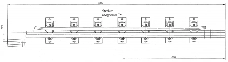 Cross Rail with Counter Rail for Switch Project N01.003.4000.00-05