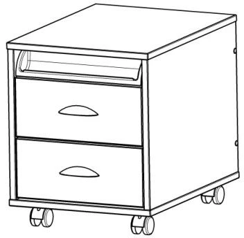 Mobile Cabinet for School and Office Supplies, Model TУВ.01-01