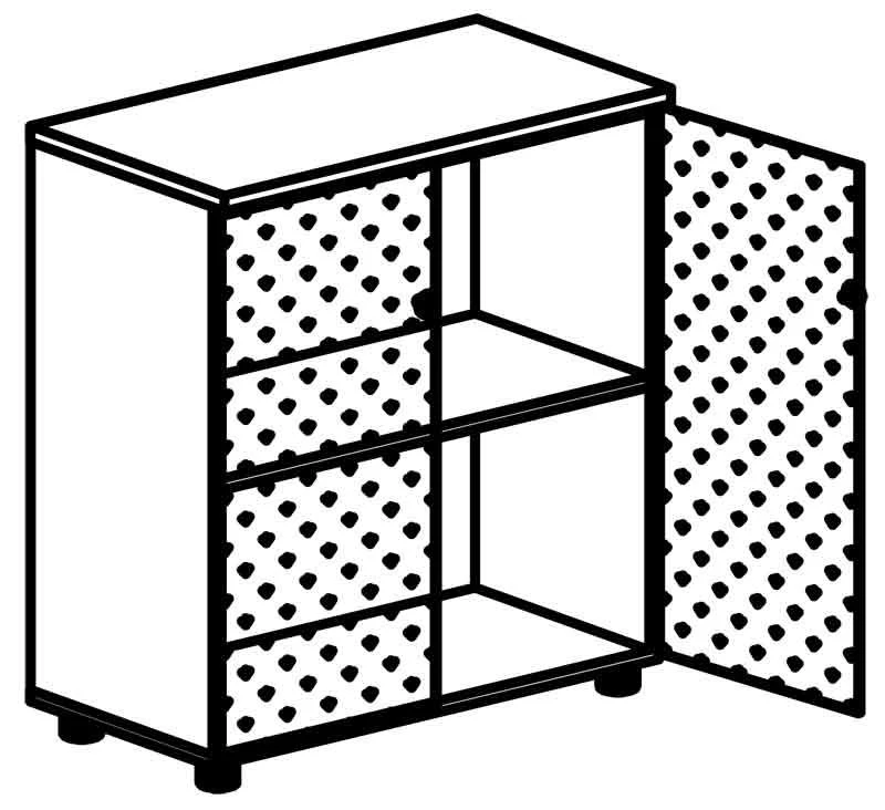 Document Storage Cabinet with Glass Doors Model 4405