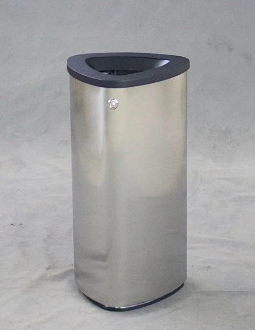 Polished Metal Trash Bin for Waste Collection - Absolute-1